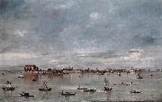 GUARDI, Francesco San Cristoforo, San Michele and Murano, Seen from the Fondamenta Nuove sh oil painting artist